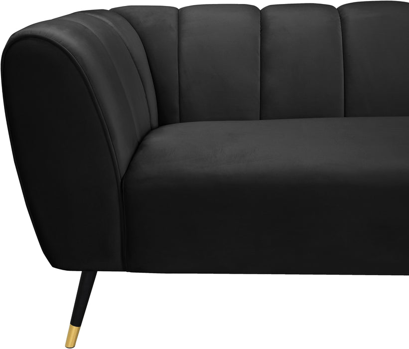Beaumont Black Velvet Sofa - Royal Furniture & Gifts (MI) - Multi Location