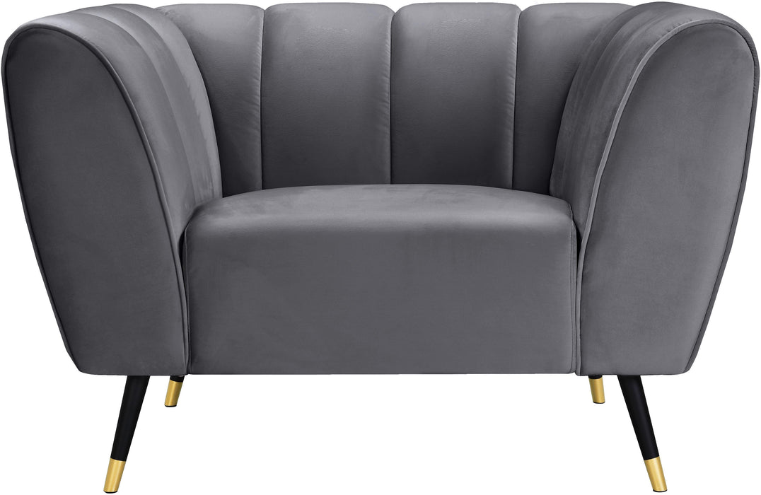 Beaumont Grey Velvet Chair - Royal Furniture & Gifts (MI) - Multi Location