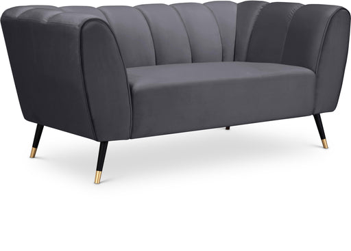 Beaumont Grey Velvet Loveseat - Royal Furniture & Gifts (MI) - Multi Location