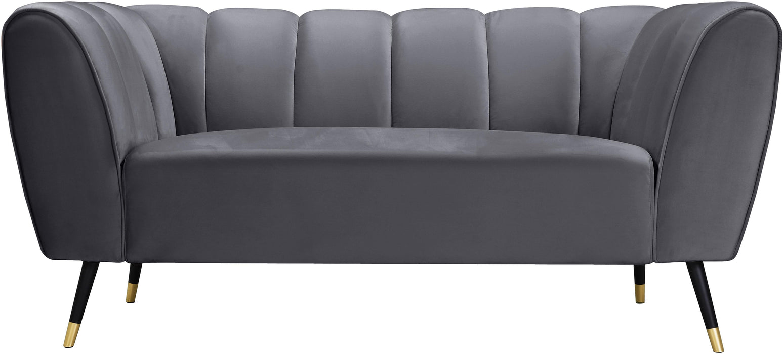 Beaumont Grey Velvet Loveseat - Royal Furniture & Gifts (MI) - Multi Location