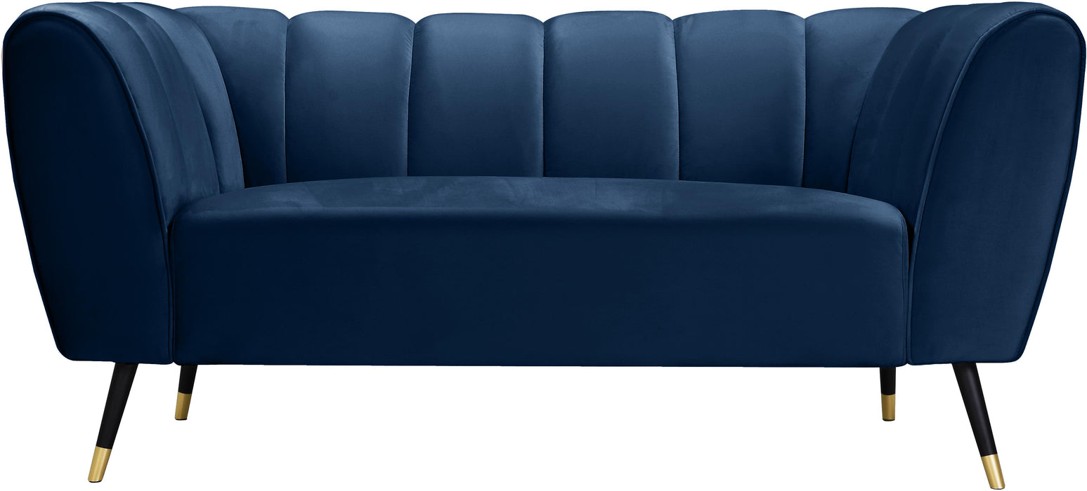Beaumont Navy Velvet Loveseat - Royal Furniture & Gifts (MI) - Multi Location
