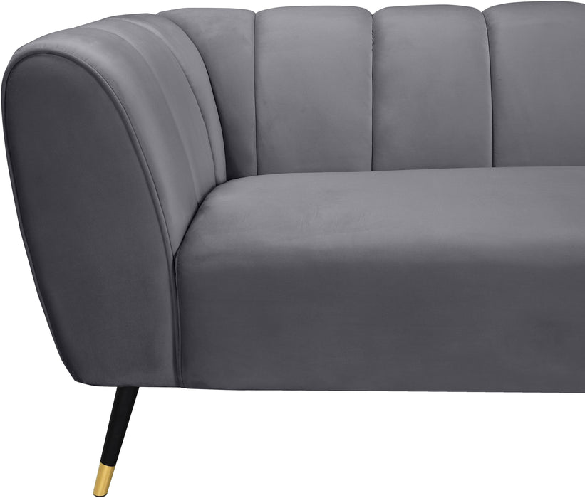 Beaumont Grey Velvet Loveseat - Royal Furniture & Gifts (MI) - Multi Location