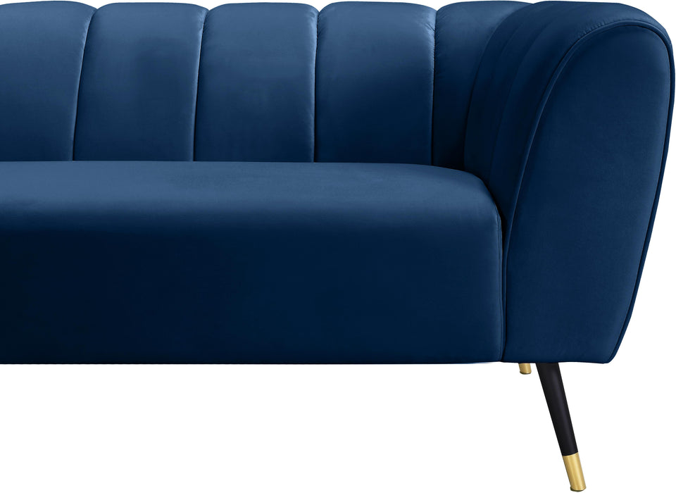 Beaumont Navy Velvet Loveseat - Royal Furniture & Gifts (MI) - Multi Location