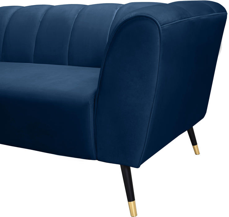 Beaumont Navy Velvet Loveseat - Royal Furniture & Gifts (MI) - Multi Location