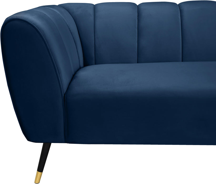 Beaumont Navy Velvet Loveseat - Royal Furniture & Gifts (MI) - Multi Location
