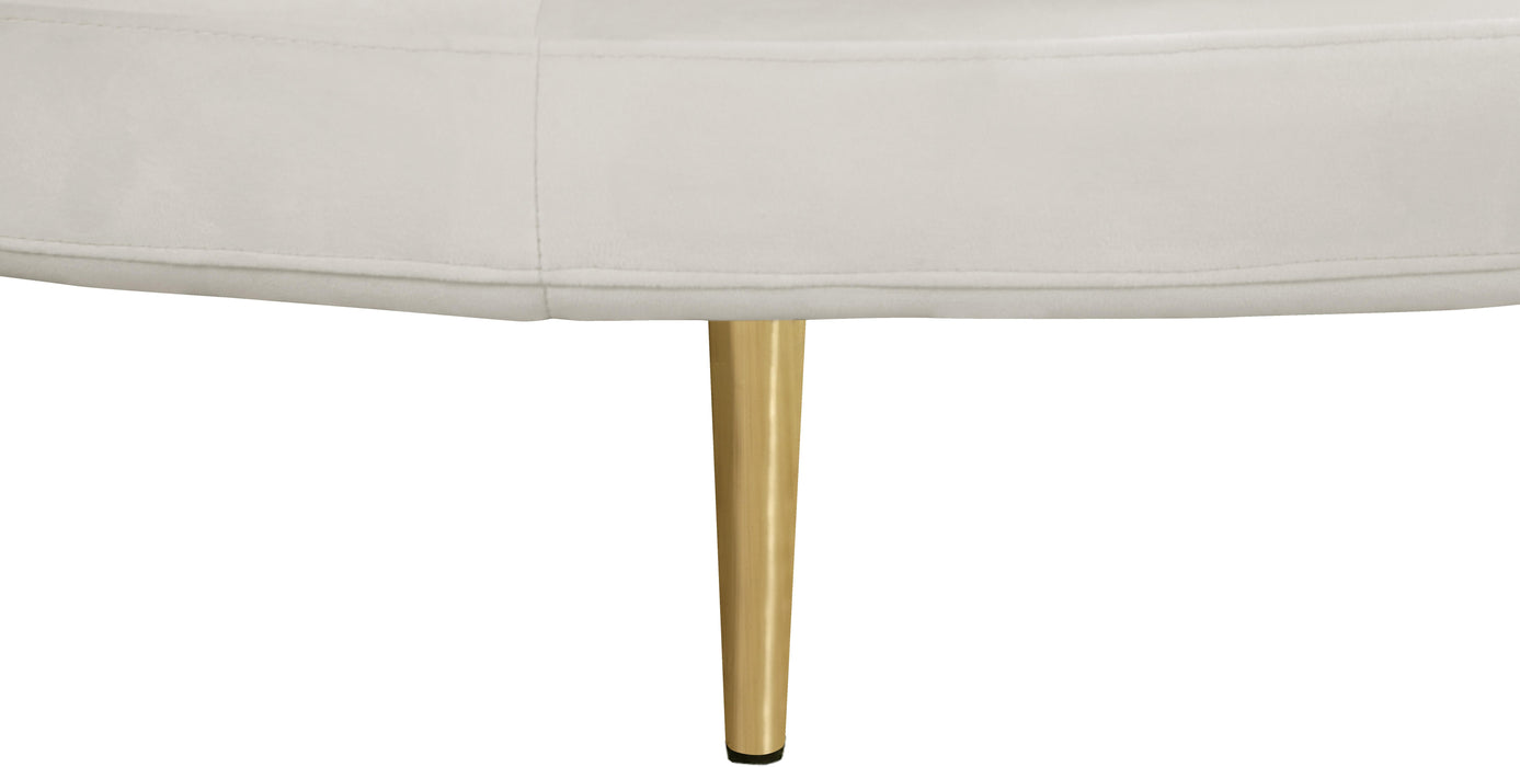 Circlet Cream Velvet Round Sofa Settee - Royal Furniture & Gifts (MI) - Multi Location