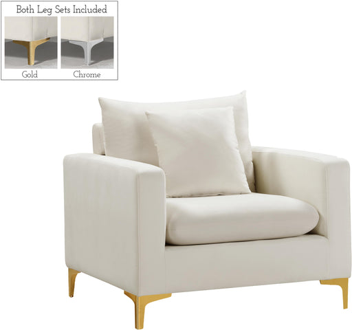 Naomi Cream Velvet Chair - Royal Furniture & Gifts (MI) - Multi Location