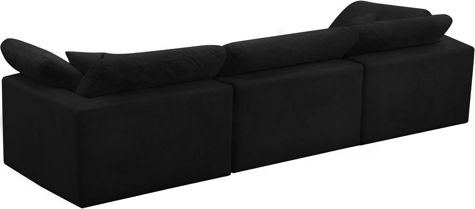 Cozy Black Velvet Cloud Modular Sofa - Royal Furniture & Gifts (MI) - Multi Location