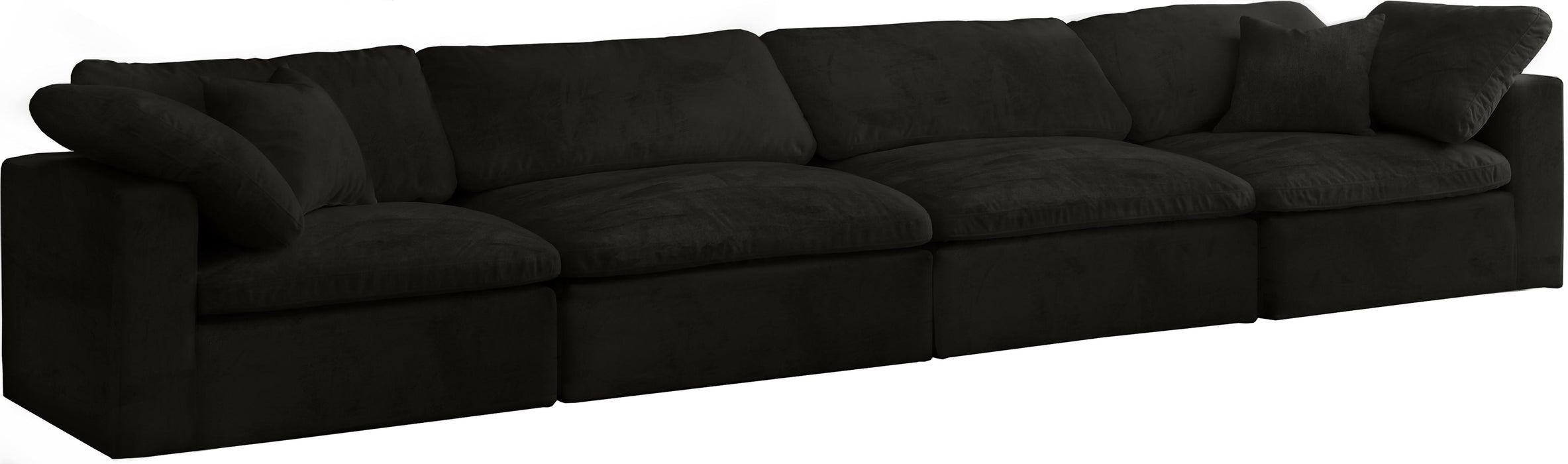Cozy Black Velvet Cloud Modular Sofa - Royal Furniture & Gifts (MI) - Multi Location