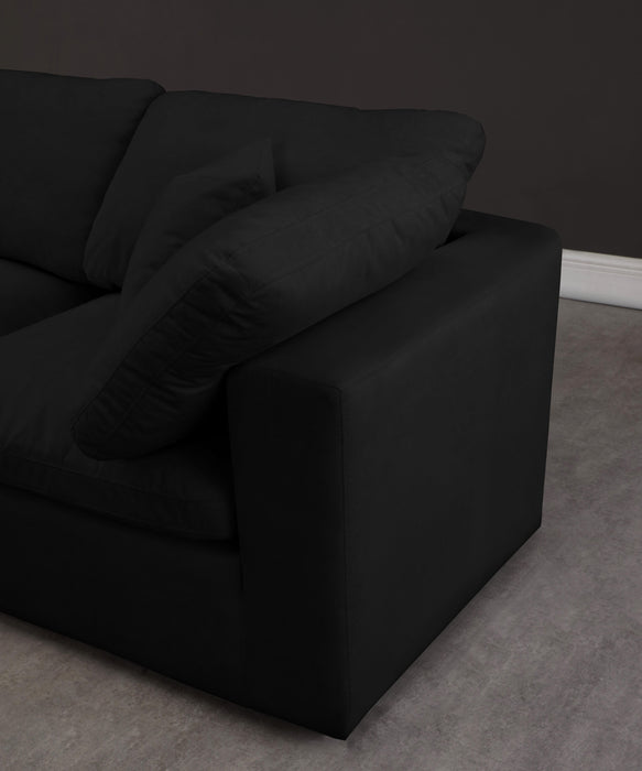 Cozy Black Velvet Cloud Modular Armless Sofa - Royal Furniture & Gifts (MI) - Multi Location