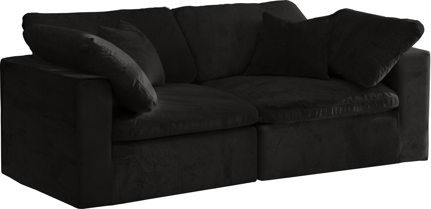 Cozy Black Velvet Cloud Modular Sofa - Royal Furniture & Gifts (MI) - Multi Location