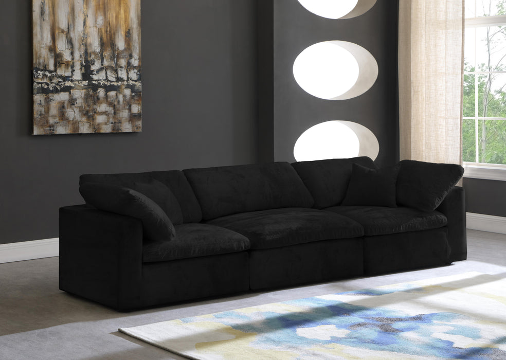 Cozy Black Velvet Cloud Modular Sofa - Royal Furniture & Gifts (MI) - Multi Location
