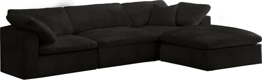 Cozy Black Velvet Cloud Modular Sectional - Royal Furniture & Gifts (MI) - Multi Location