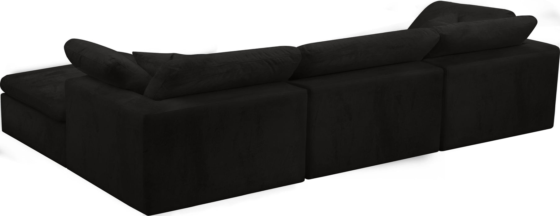 Cozy Black Velvet Cloud Modular Sectional - Royal Furniture & Gifts (MI) - Multi Location