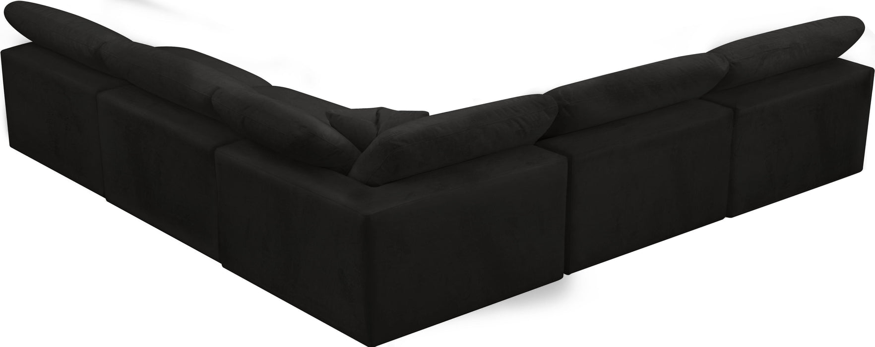 Cozy Black Velvet Cloud Modular Sectional - Royal Furniture & Gifts (MI) - Multi Location