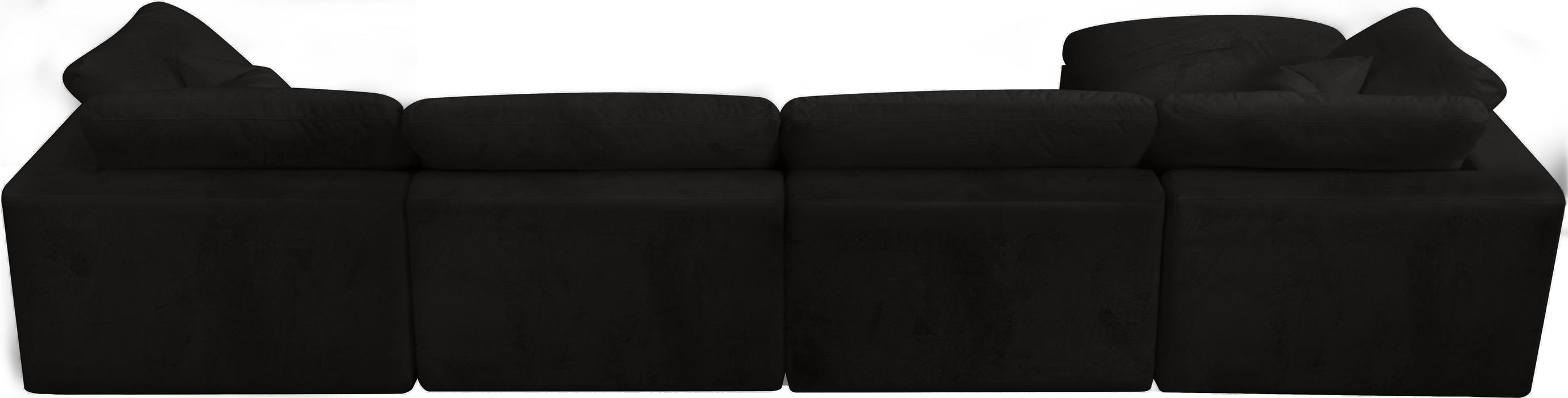 Cozy Black Velvet Cloud Modular Sectional - Royal Furniture & Gifts (MI) - Multi Location