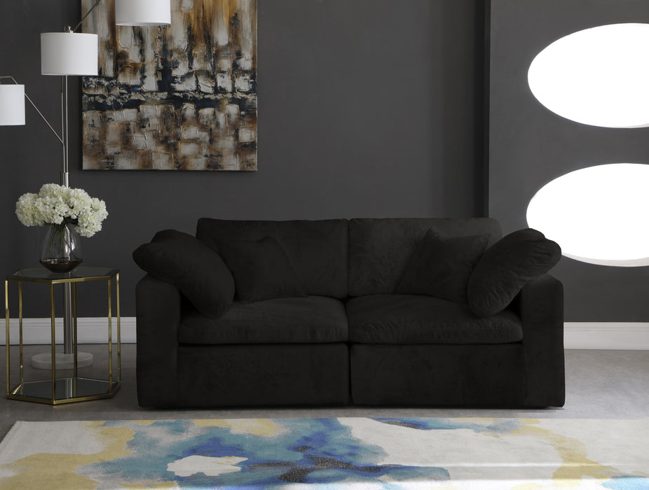 Cozy Black Velvet Cloud Modular Sofa - Royal Furniture & Gifts (MI) - Multi Location