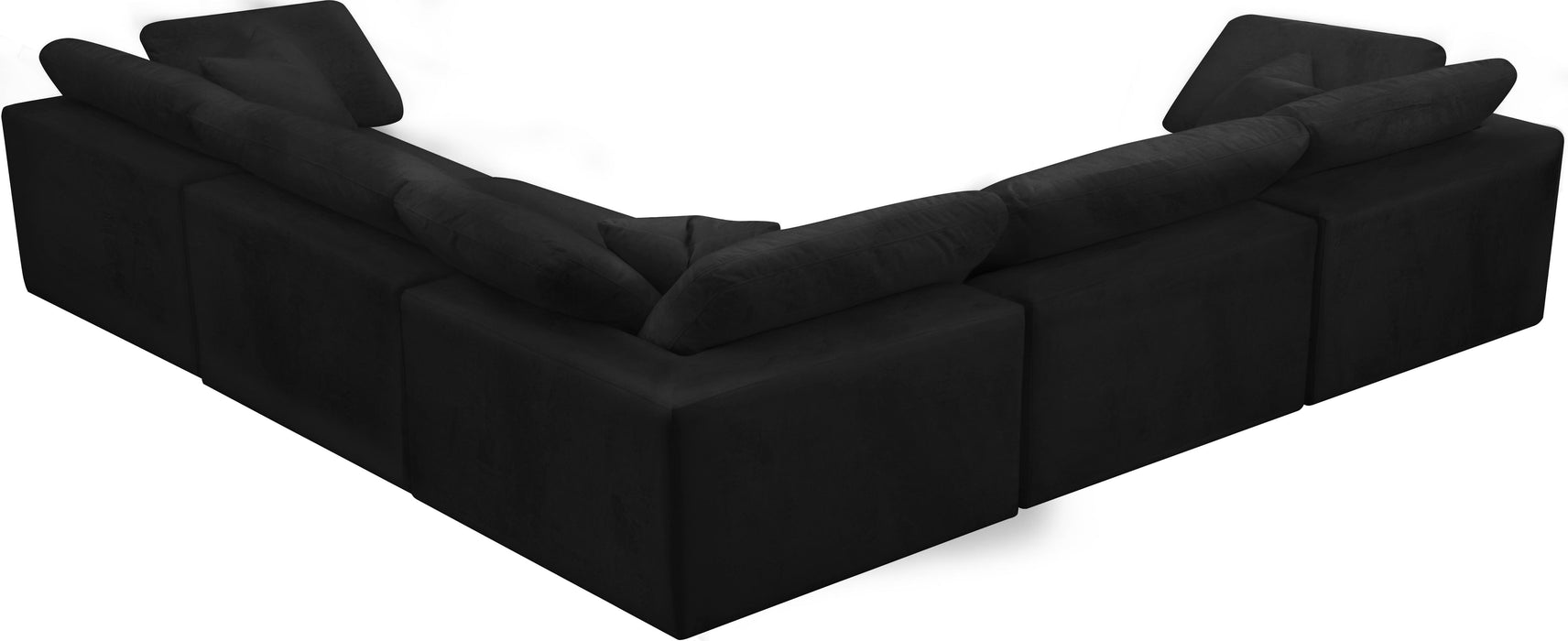 Cozy Black Velvet Cloud Modular Sectional - Royal Furniture & Gifts (MI) - Multi Location