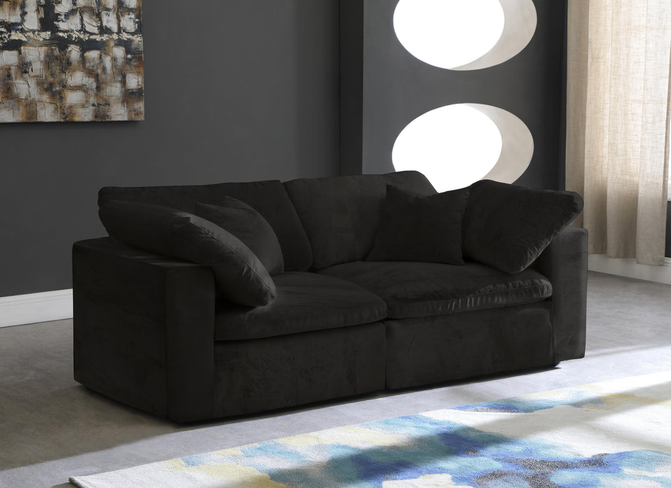 Cozy Black Velvet Cloud Modular Sofa - Royal Furniture & Gifts (MI) - Multi Location