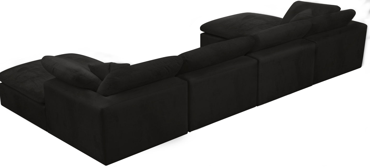 Cozy Black Velvet Cloud Modular Sectional - Royal Furniture & Gifts (MI) - Multi Location