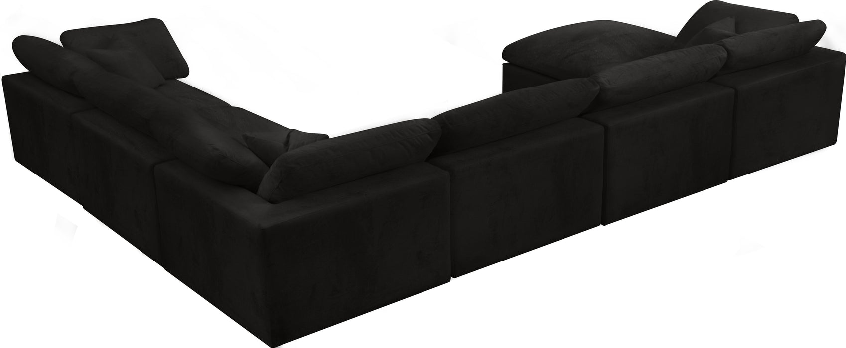 Cozy Black Velvet Cloud Modular Sectional - Royal Furniture & Gifts (MI) - Multi Location