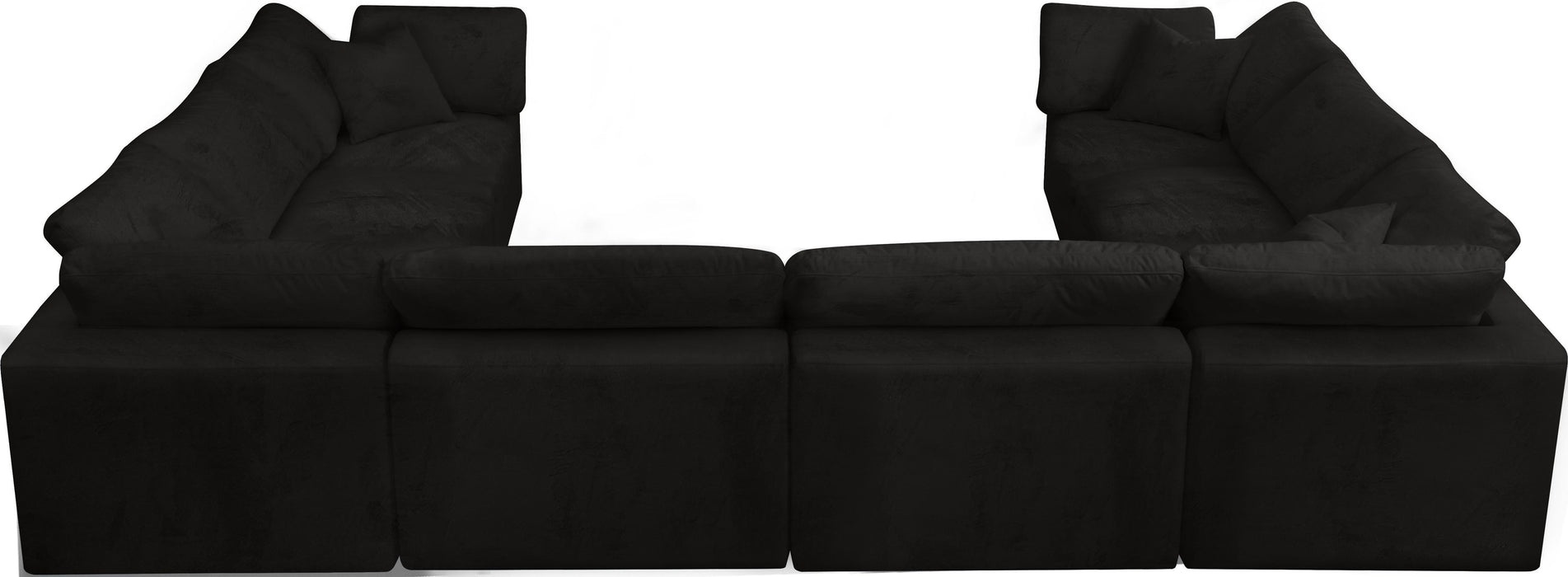 Cozy Black Velvet Cloud Modular Sectional - Royal Furniture & Gifts (MI) - Multi Location