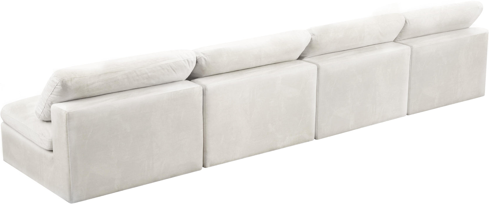 Cozy Cream Velvet Cloud Modular Armless Sofa - Royal Furniture & Gifts (MI) - Multi Location