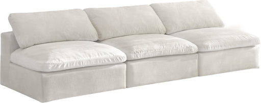 Cozy Cream Velvet Cloud Modular Armless Sofa - Royal Furniture & Gifts (MI) - Multi Location