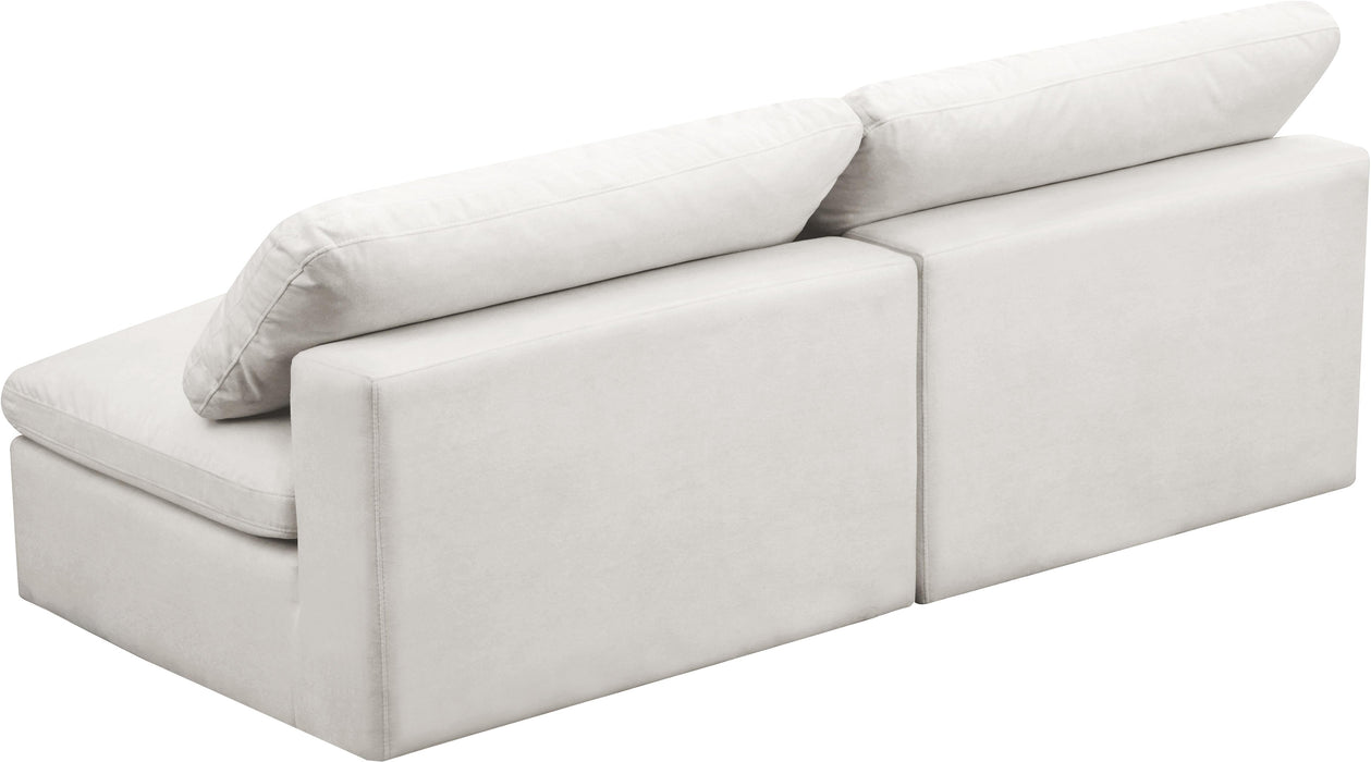 Cozy Cream Velvet Cloud Modular Armless Sofa - Royal Furniture & Gifts (MI) - Multi Location