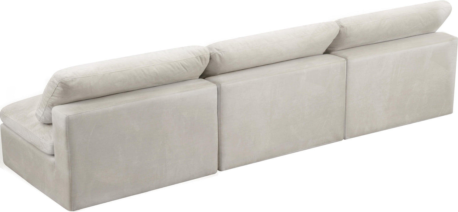 Cozy Cream Velvet Cloud Modular Armless Sofa - Royal Furniture & Gifts (MI) - Multi Location