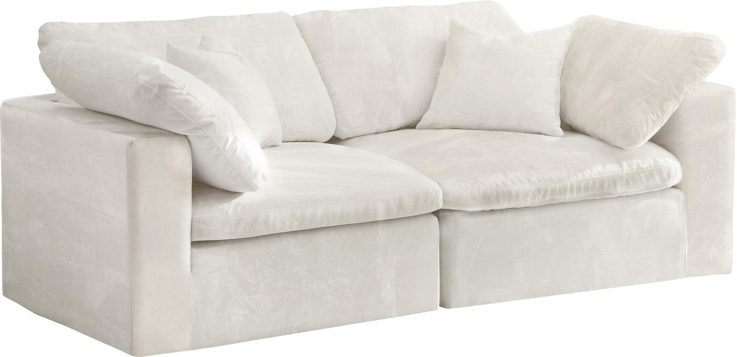 Cozy Cream Velvet Cloud Modular Sofa - Royal Furniture & Gifts (MI) - Multi Location