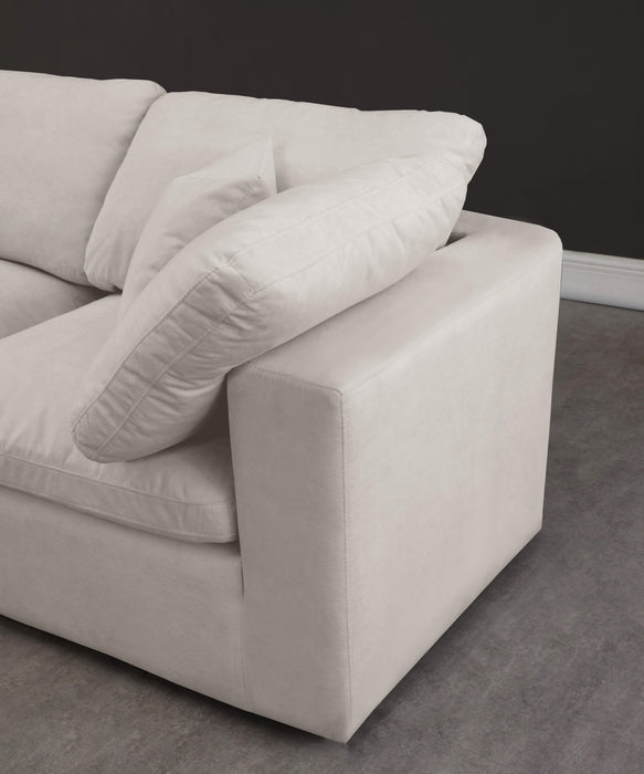 Cozy Cream Velvet Cloud Modular Armless Sofa - Royal Furniture & Gifts (MI) - Multi Location