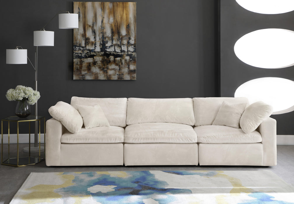 Cozy Cream Velvet Cloud Modular Sofa - Royal Furniture & Gifts (MI) - Multi Location