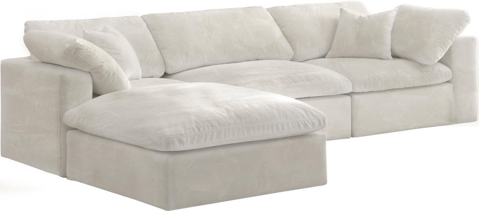 Cozy Cream Velvet Cloud Modular Sectional - Royal Furniture & Gifts (MI) - Multi Location
