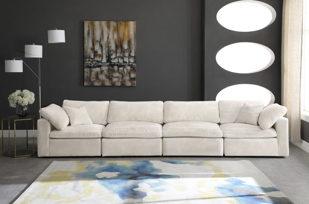 Cozy Cream Velvet Cloud Modular Sofa - Royal Furniture & Gifts (MI) - Multi Location