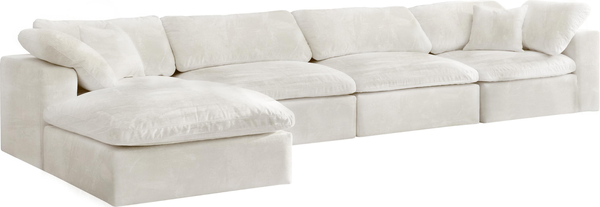 Cozy Cream Velvet Cloud Modular Sectional - Royal Furniture & Gifts (MI) - Multi Location