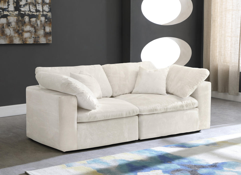 Cozy Cream Velvet Cloud Modular Sofa - Royal Furniture & Gifts (MI) - Multi Location