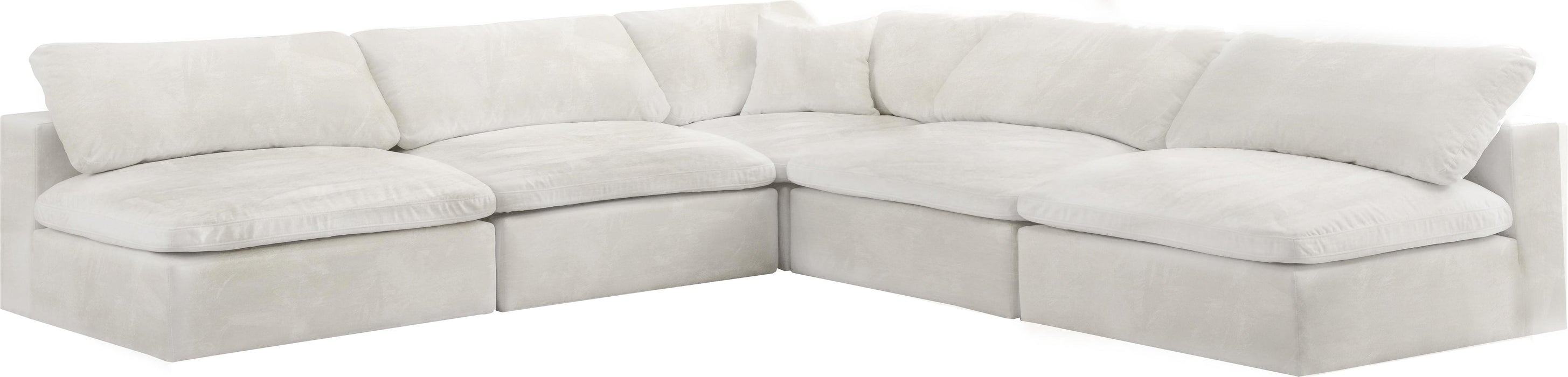 Cozy Cream Velvet Cloud Modular Sectional - Royal Furniture & Gifts (MI) - Multi Location
