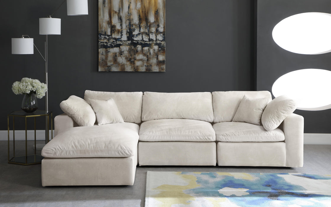 Cozy Cream Velvet Cloud Modular Sectional - Royal Furniture & Gifts (MI) - Multi Location