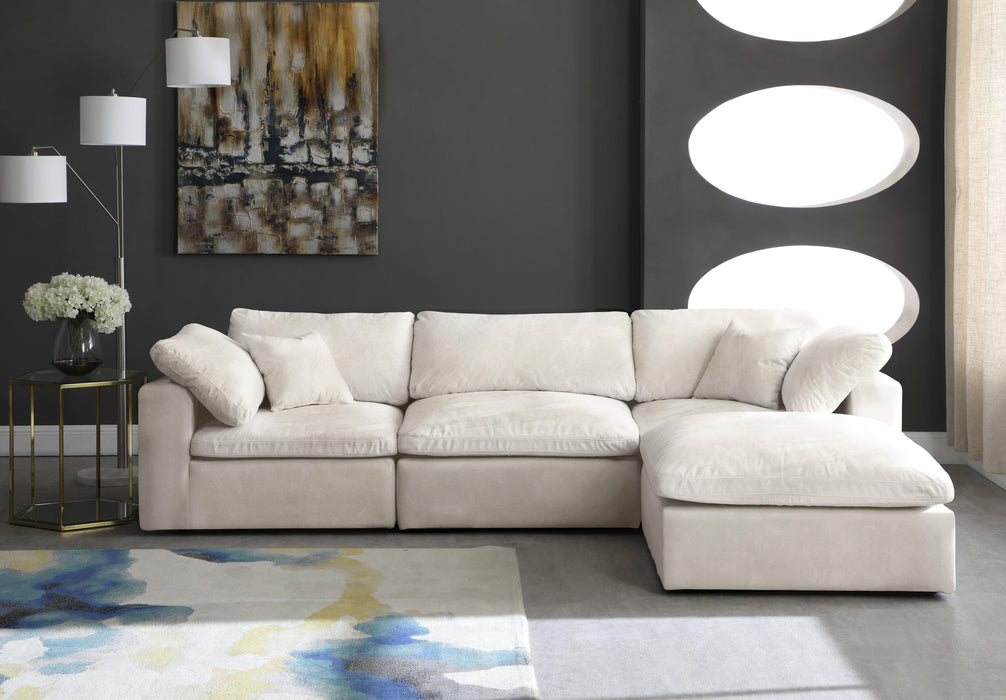 Cozy Cream Velvet Cloud Modular Sectional - Royal Furniture & Gifts (MI) - Multi Location