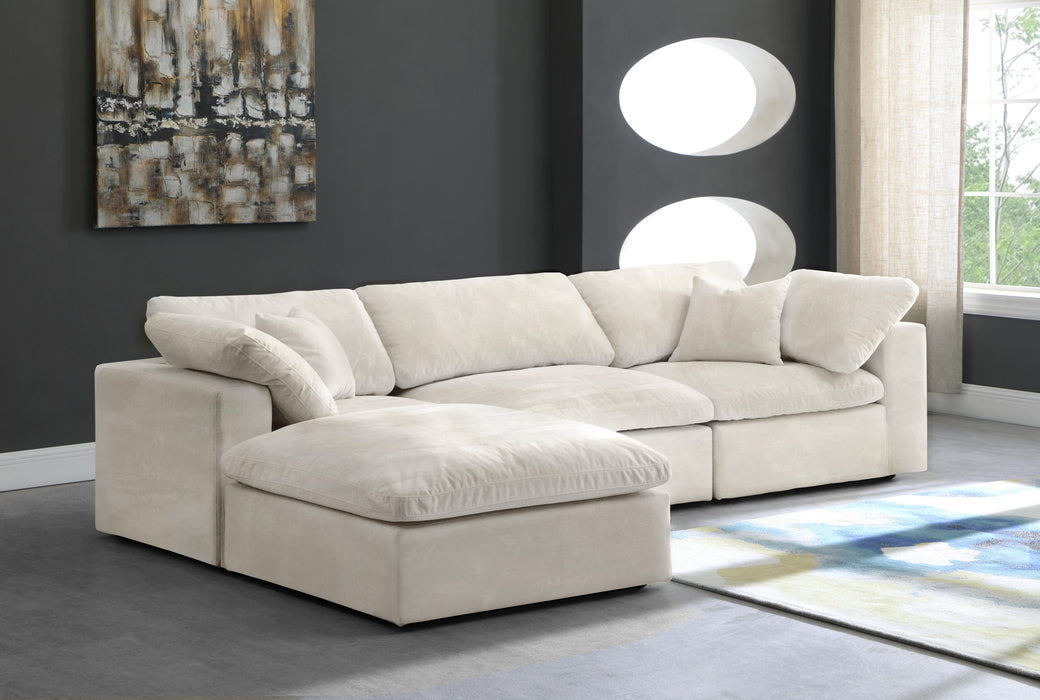 Cozy Cream Velvet Cloud Modular Sectional - Royal Furniture & Gifts (MI) - Multi Location