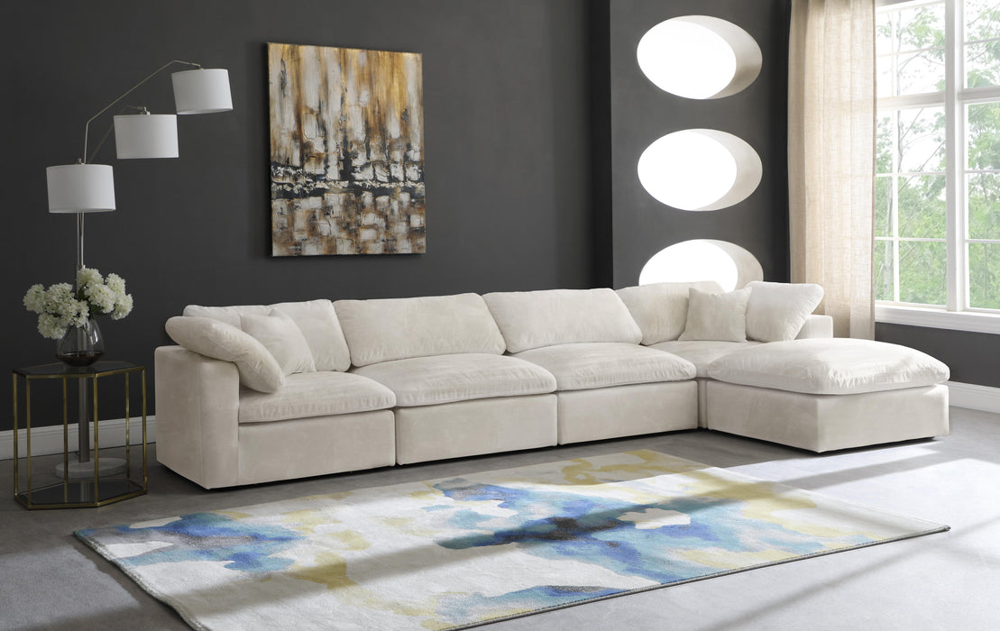 Cozy Cream Velvet Cloud Modular Sectional - Royal Furniture & Gifts (MI) - Multi Location