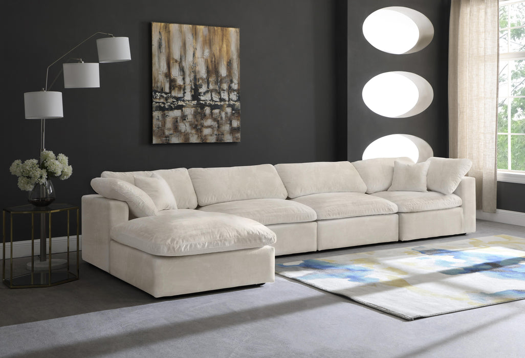 Cozy Cream Velvet Cloud Modular Sectional - Royal Furniture & Gifts (MI) - Multi Location