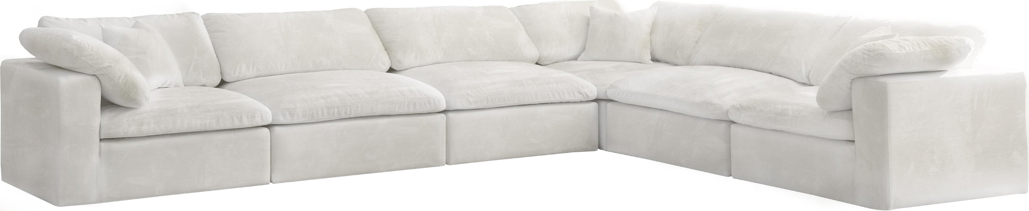 Cozy Cream Velvet Cloud Modular Sectional - Royal Furniture & Gifts (MI) - Multi Location