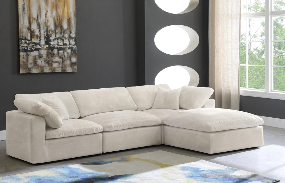 Cozy Cream Velvet Cloud Modular Sectional - Royal Furniture & Gifts (MI) - Multi Location