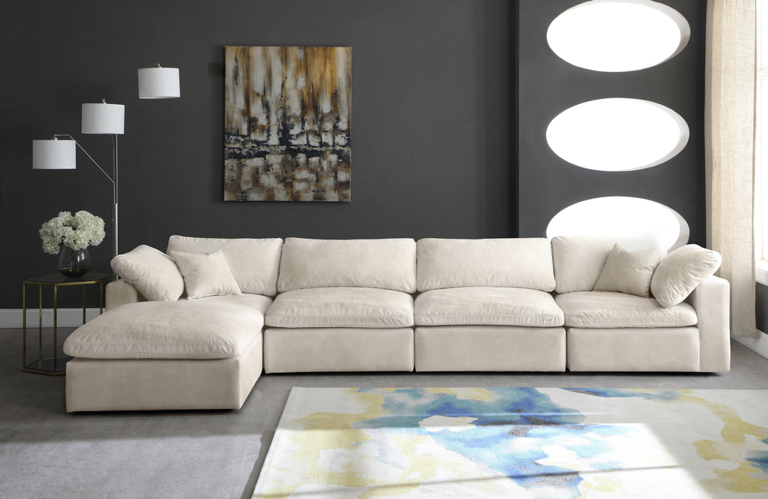 Cozy Cream Velvet Cloud Modular Sectional - Royal Furniture & Gifts (MI) - Multi Location