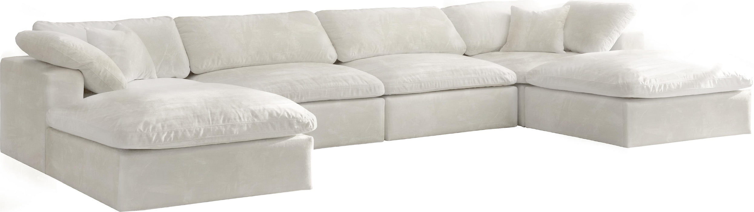 Cozy Cream Velvet Cloud Modular Sectional - Royal Furniture & Gifts (MI) - Multi Location