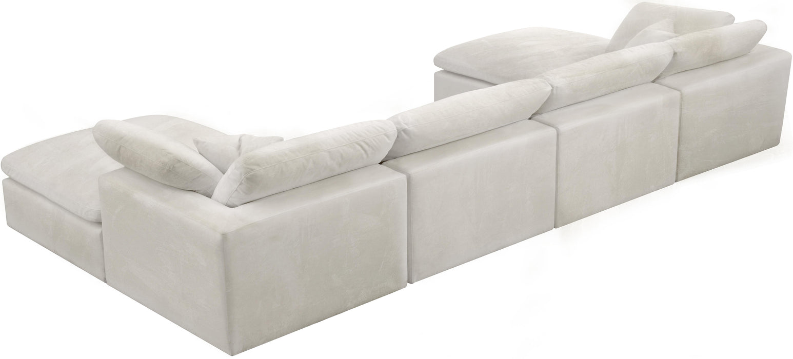 Cozy Cream Velvet Cloud Modular Sectional - Royal Furniture & Gifts (MI) - Multi Location