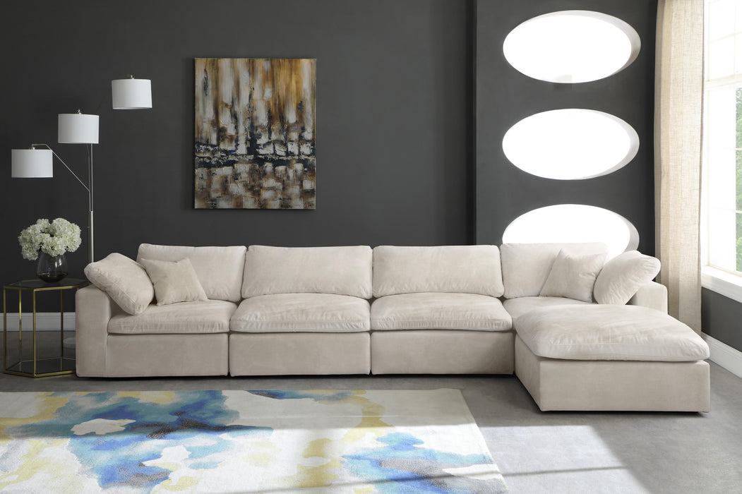 Cozy Cream Velvet Cloud Modular Sectional - Royal Furniture & Gifts (MI) - Multi Location