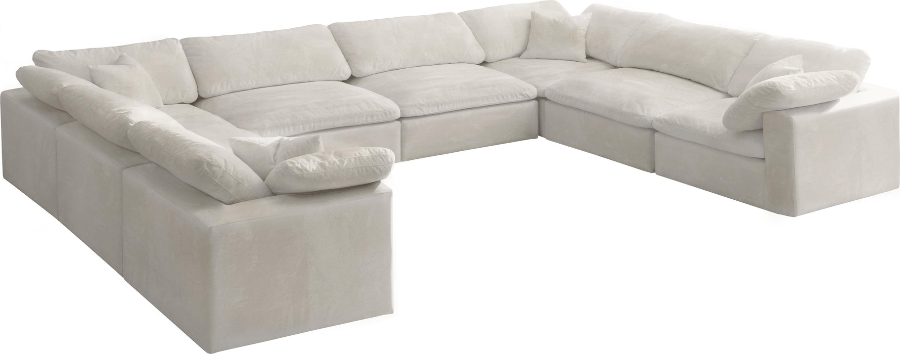 Cozy Cream Velvet Cloud Modular Sectional - Royal Furniture & Gifts (MI) - Multi Location